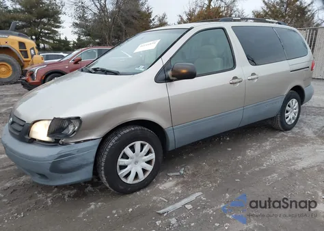 2002 Toyota Sienna Le z USA, uszkodzony, nr VIN 4T3ZF13C22U451706